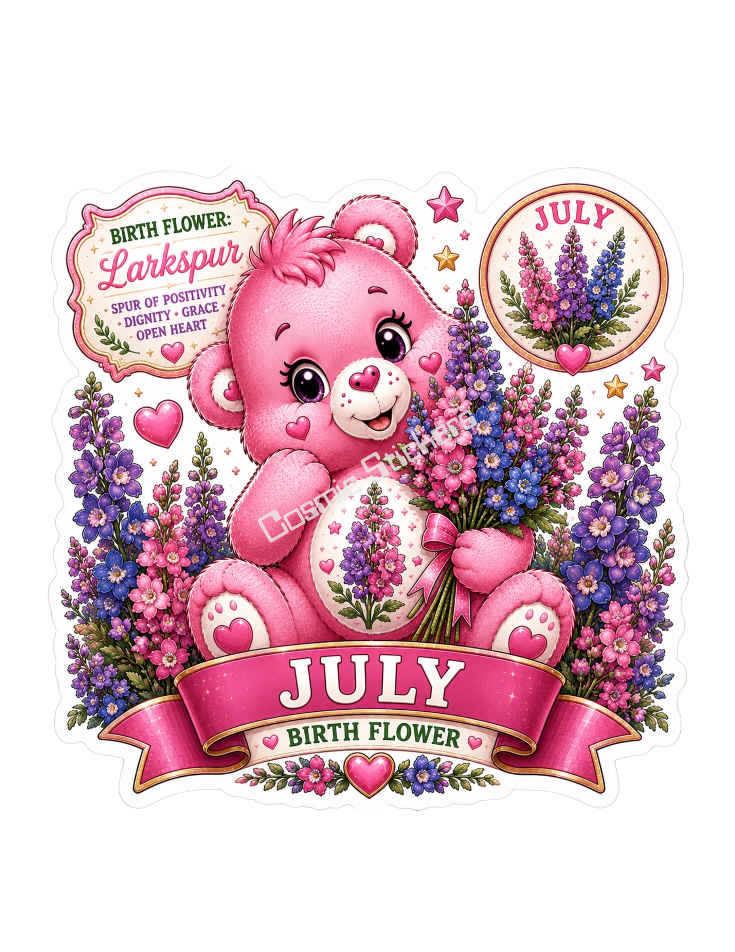 Birth Flower Bear - July