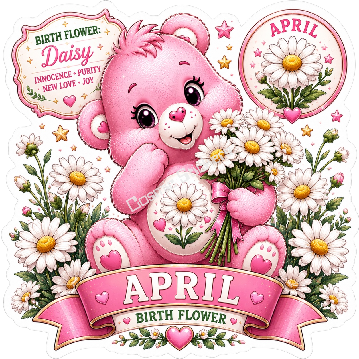 Birth Flower Bear - April