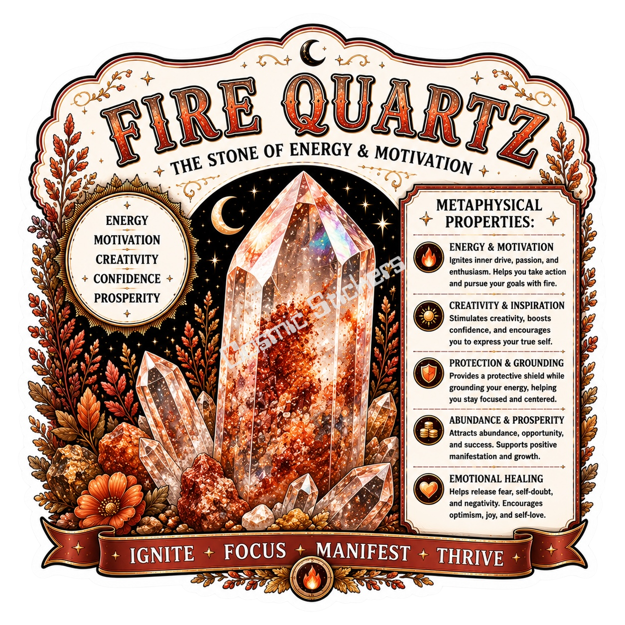 Crystal Properties - Fire Quartz