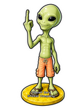 Cool Alien Flipping The Bird