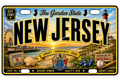 50 State License Plate Sticker Collection •NJ•