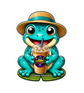 Cosmic Stickers • Cosmic Coffee Frogs • Lily Farmer