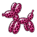 Balloon Animal Stickers - Pink Leopard Print