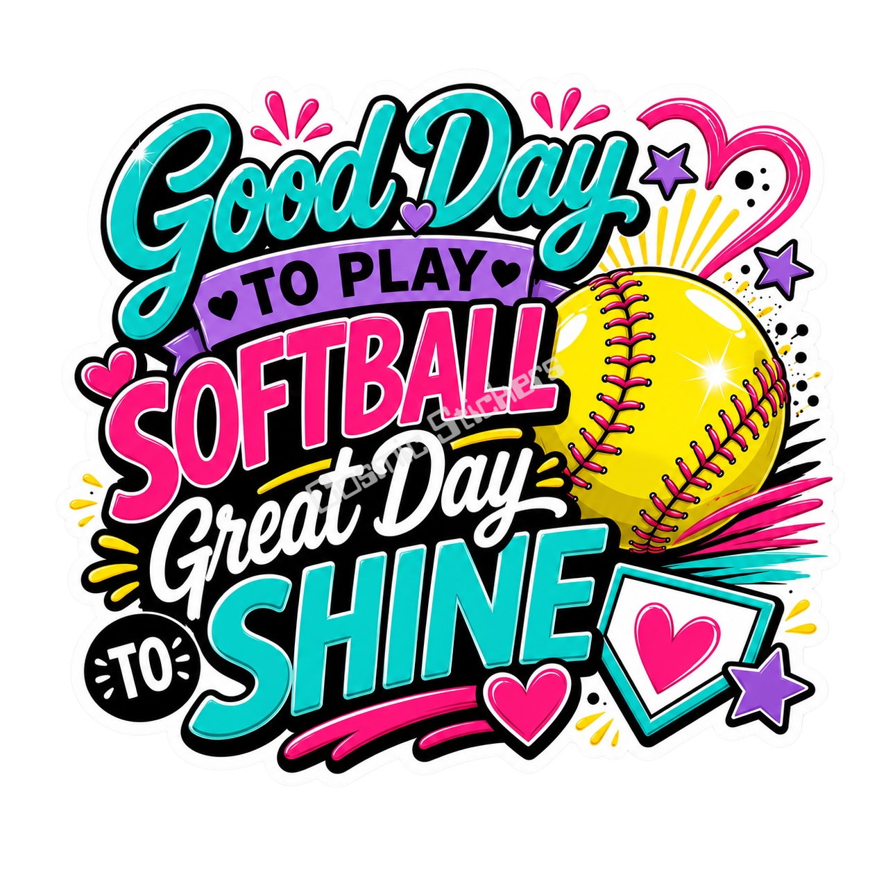 Girls Softball - Good Day To Play Softball