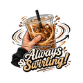 Always Swirling Iced Coffee Sticker – Classic Brown