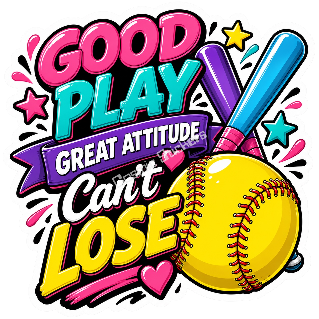 Girls Softball - Good Play, Great Attitude