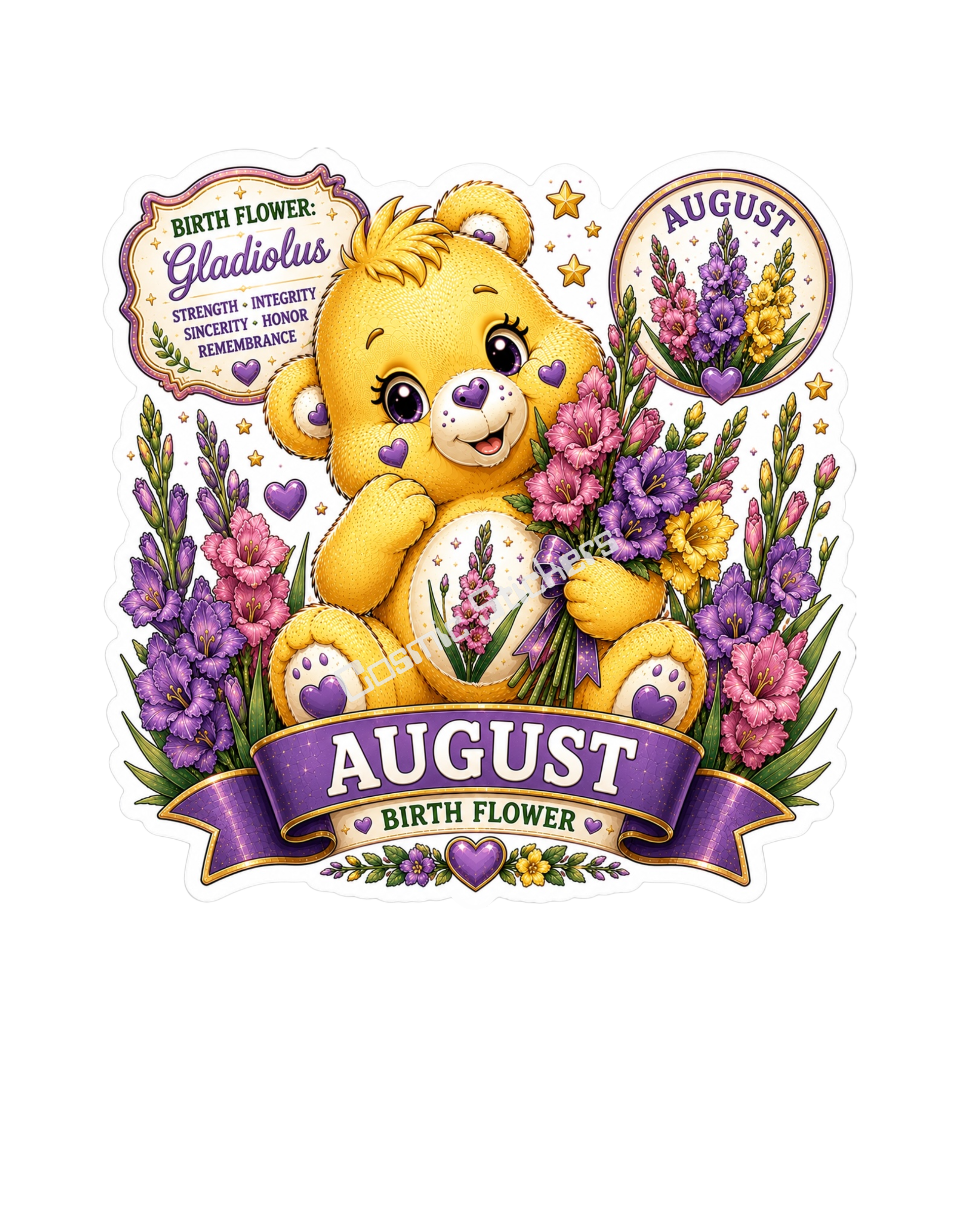 Birth Flower Bear - August