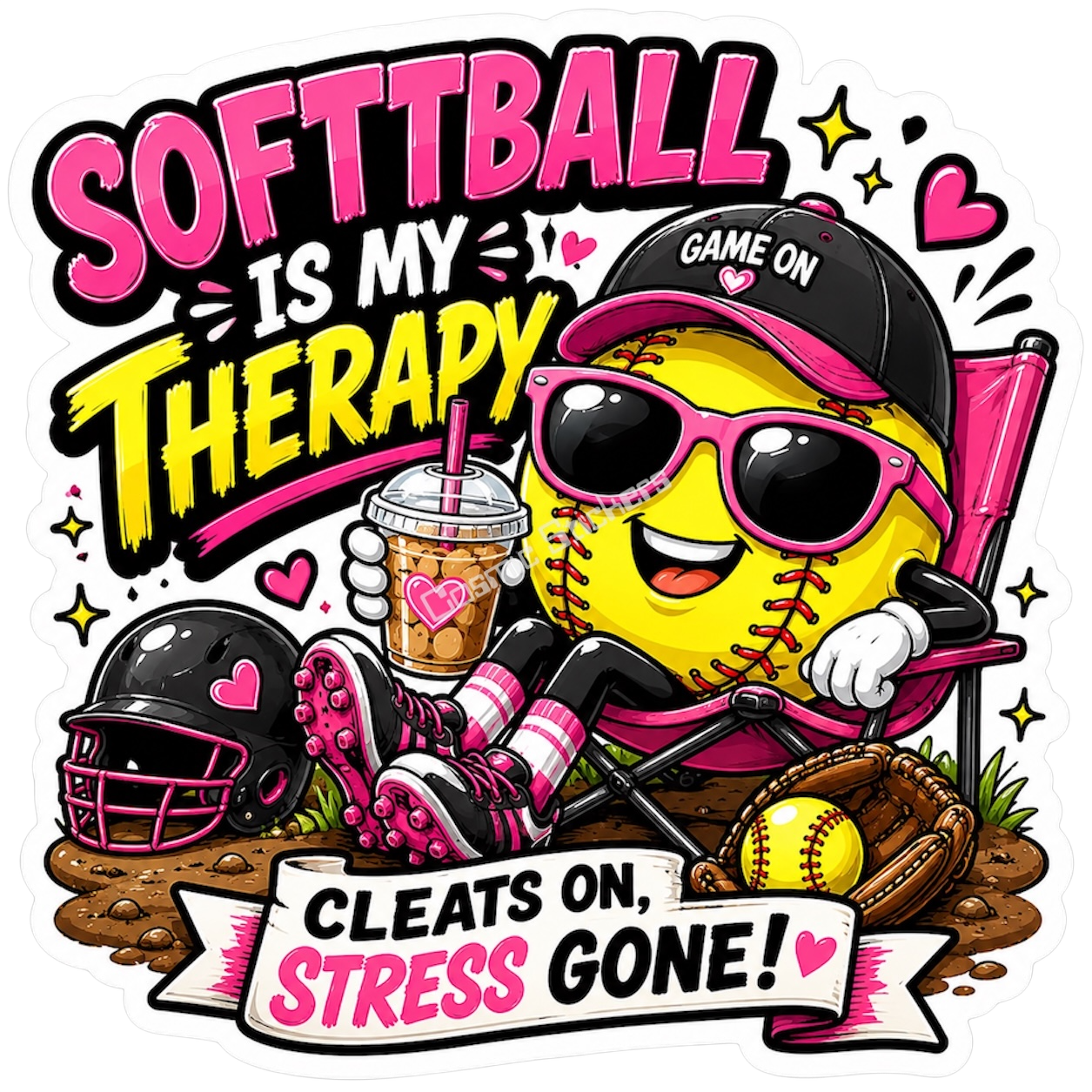 Girls Softball - Softball Is My Therapy