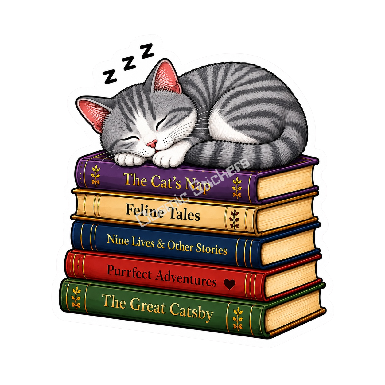 The Cat Nap Collection - Gray-and-White Tabby