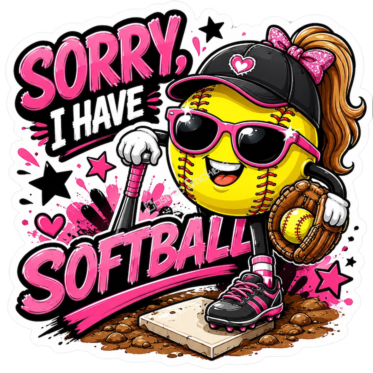 Girls Softball - Sorry, I Have Softball