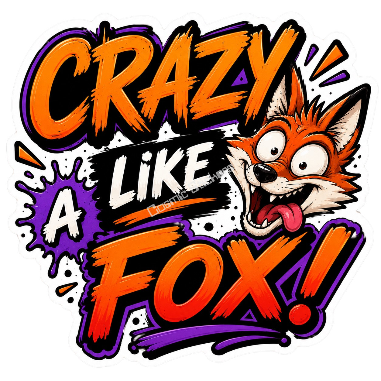 Cosmic Stickers - Crazy Like a Fox