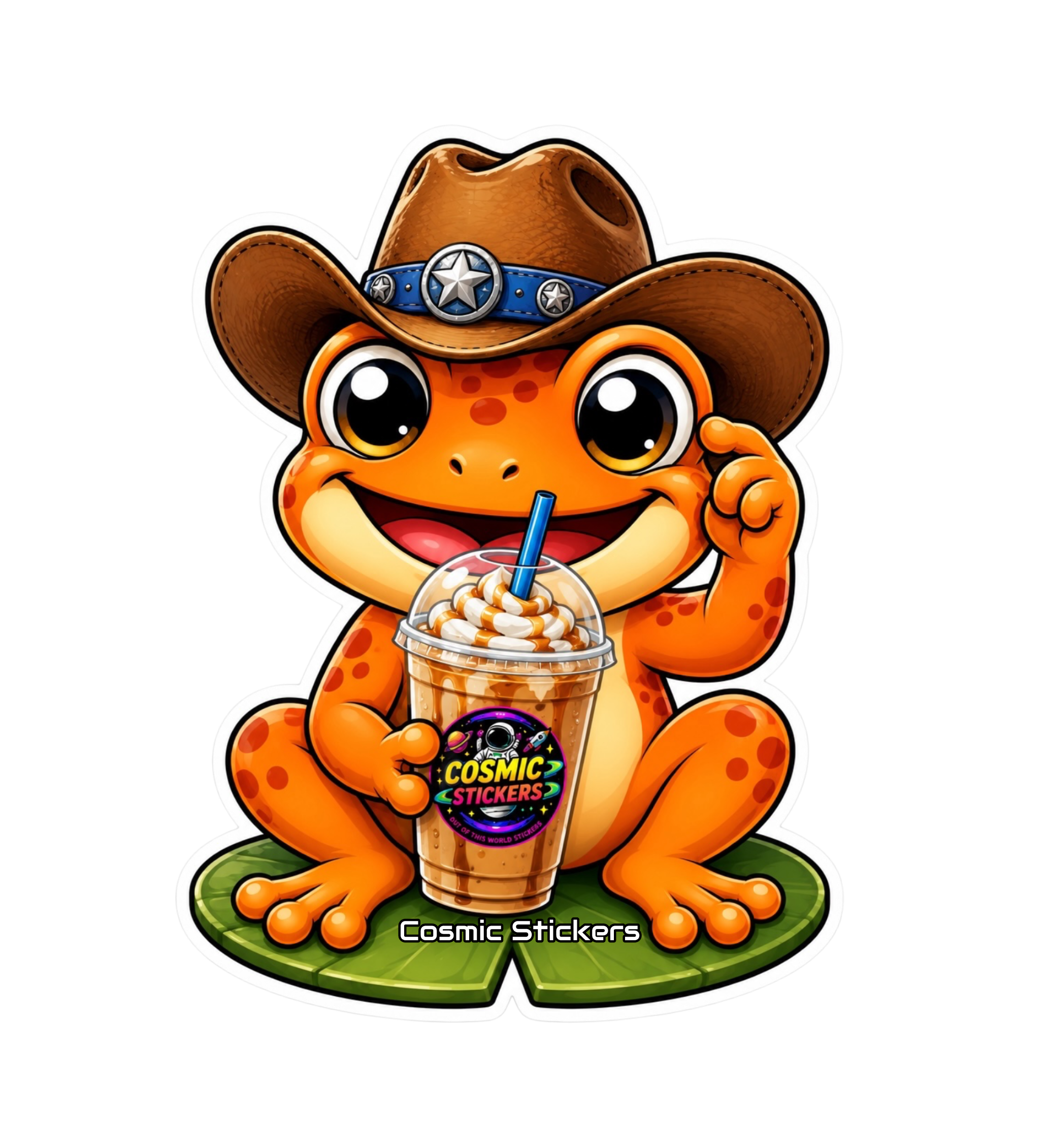 Cosmic Stickers • Cosmic Coffee Frogs • Howdy Hopper