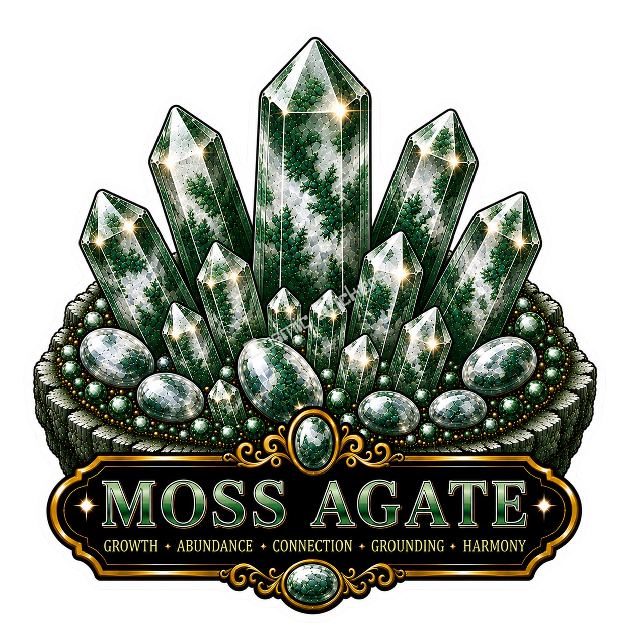 Crystal Meanings Collection - Moss Agate