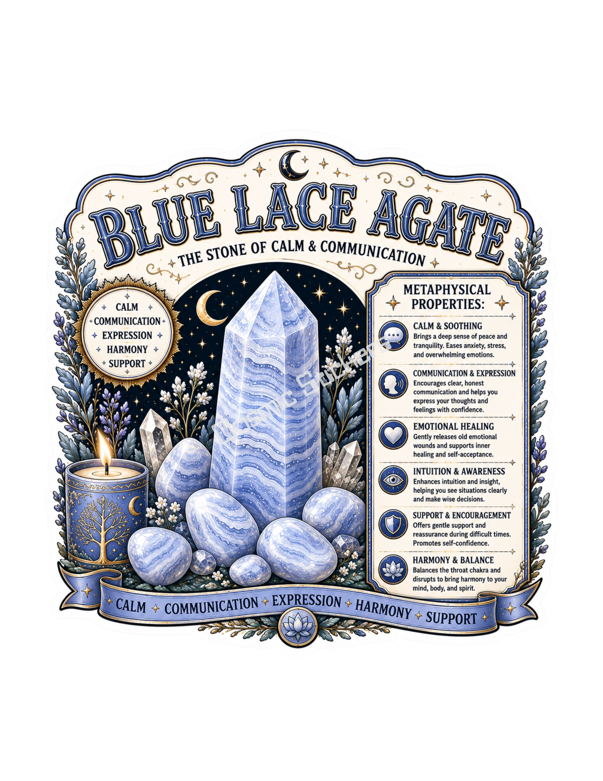 Crystal Properties - Blue Lace Agate
