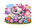 Kawaii Critters •Elephant & Boba•